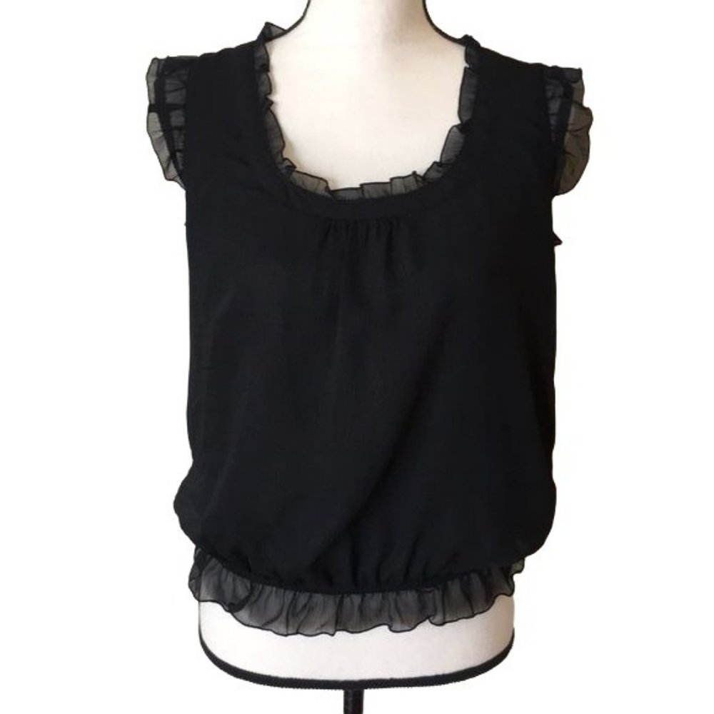 Old Navy Black Chiffon Top